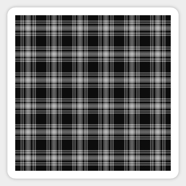 Menzies Black Tartan Plaid Scottish Pattern Sticker by terrybain